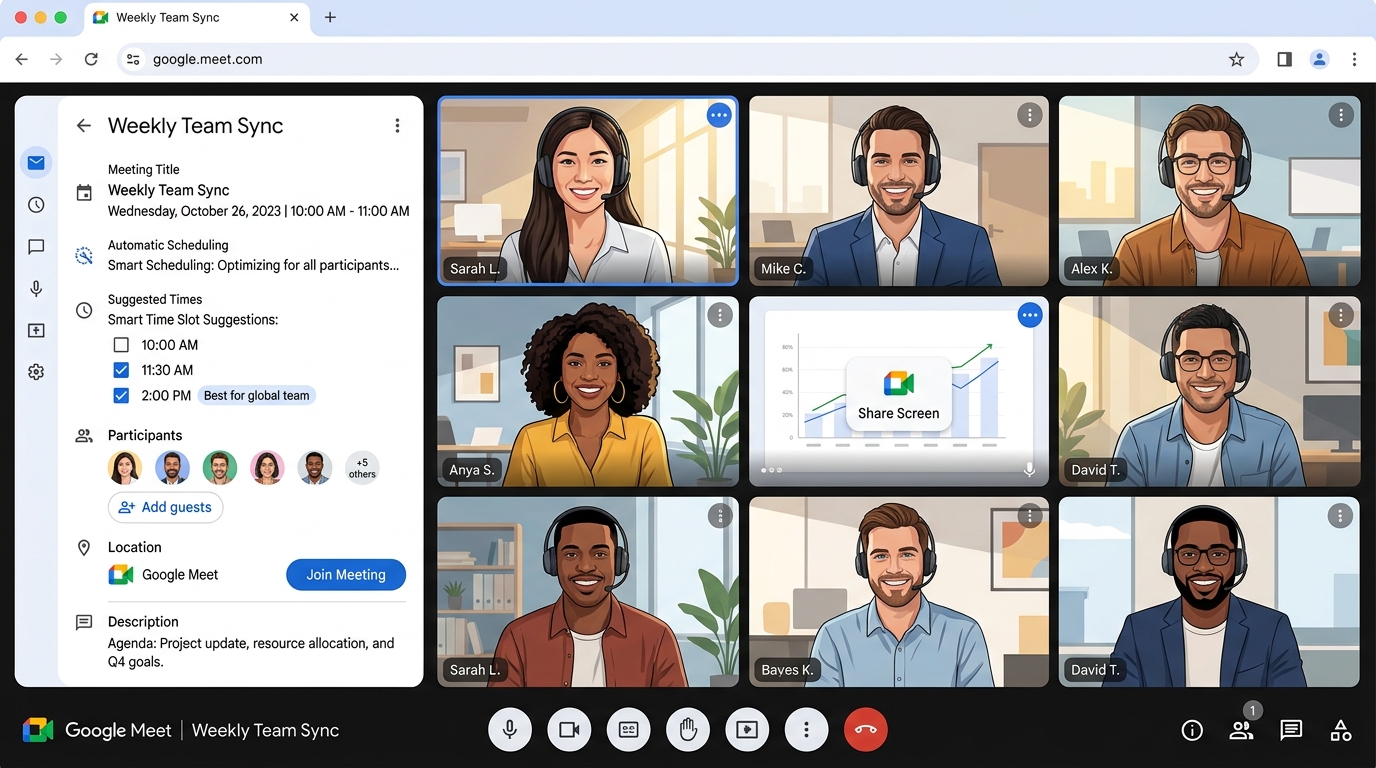 Google Meet自動招待・予定調整