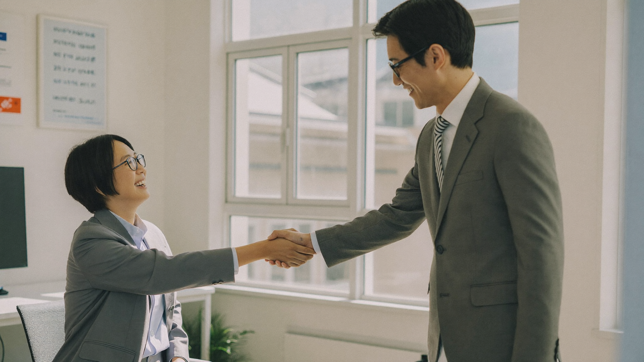 お客様との信頼を表す握手のイメージ